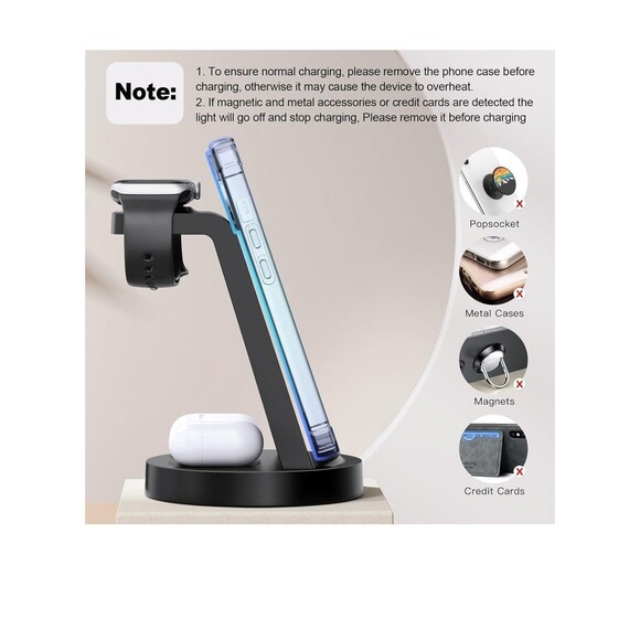 3 in 1 Wireless Charging Station - Picture 3 of 9